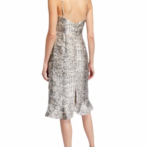 NWT Hutch Etta Ruffle Hem Pencil Print Dress - Picture 2 of 16